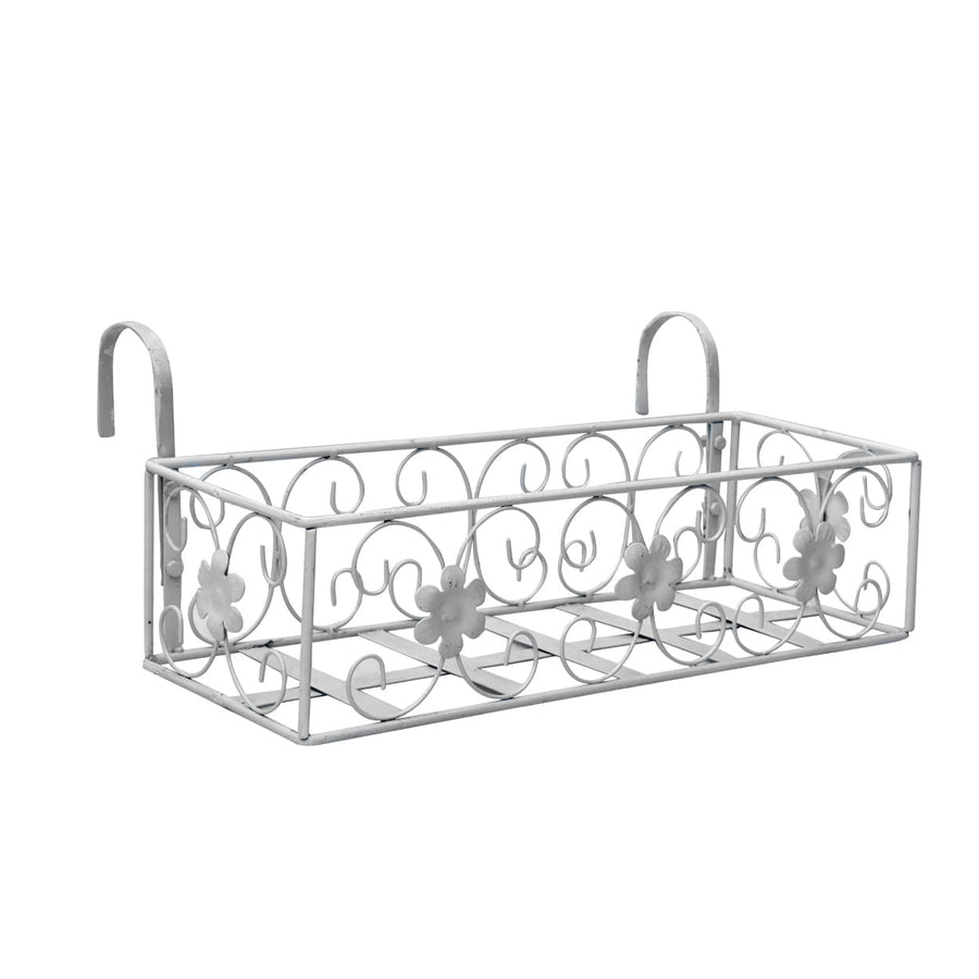 Dime Store Hanging Basket for Railing Fence Over The Balcony Grill Rack Terrace Railing Basket, Plant Hanging Holder Indoor Outdoor Plant Stand Dime Store