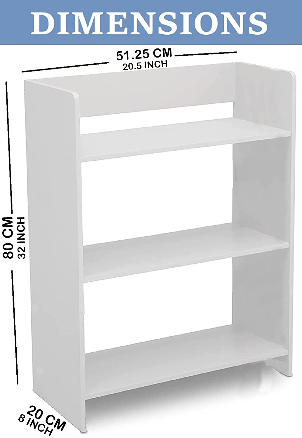 Dime Store Wooden Book Shelf for Home Library Kids | Home Multipurpose Cabinet Standing Book Rack Bookshelf (Medium) Dime Store