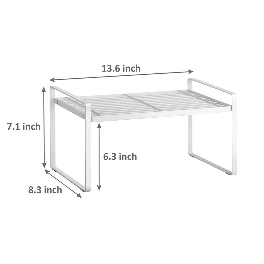 Stackable Kitchen Cabinet and Counter Shelf Organizer | Multipurpose Pantry Bedroom Bathroom Storage Racks Dime Store