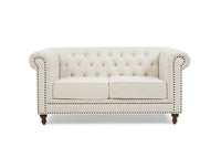 Thumbnail for Wooden 2 Seater Chesterfield Sofa for Livingroom, Bedroom & Office | Modern Arm Chesterfield Sofa for Hallway Dime Store