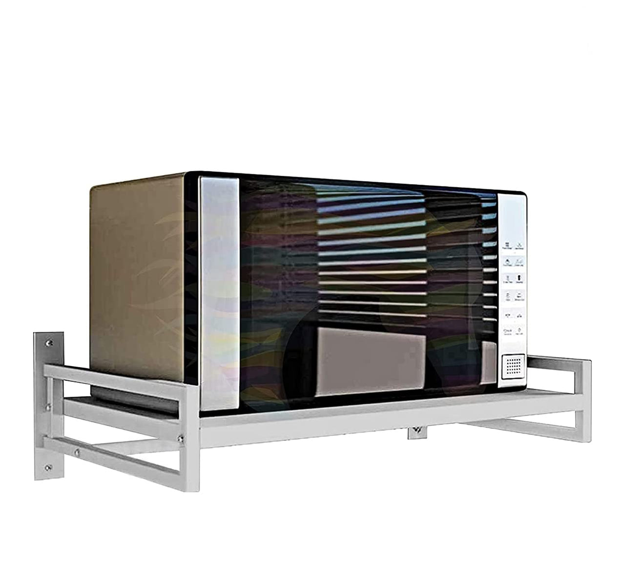 Universal Microwave Stand Oven Stand for Counter Top and Wall Mount Kitchen Organizer Shelf Dime Store