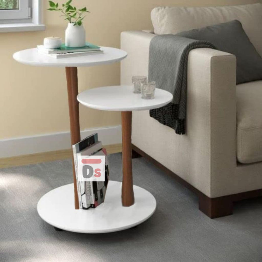 Dime Store Modern Double Top Round Coffee Table/Side Table/Center Table/Bedside Table Dime Store