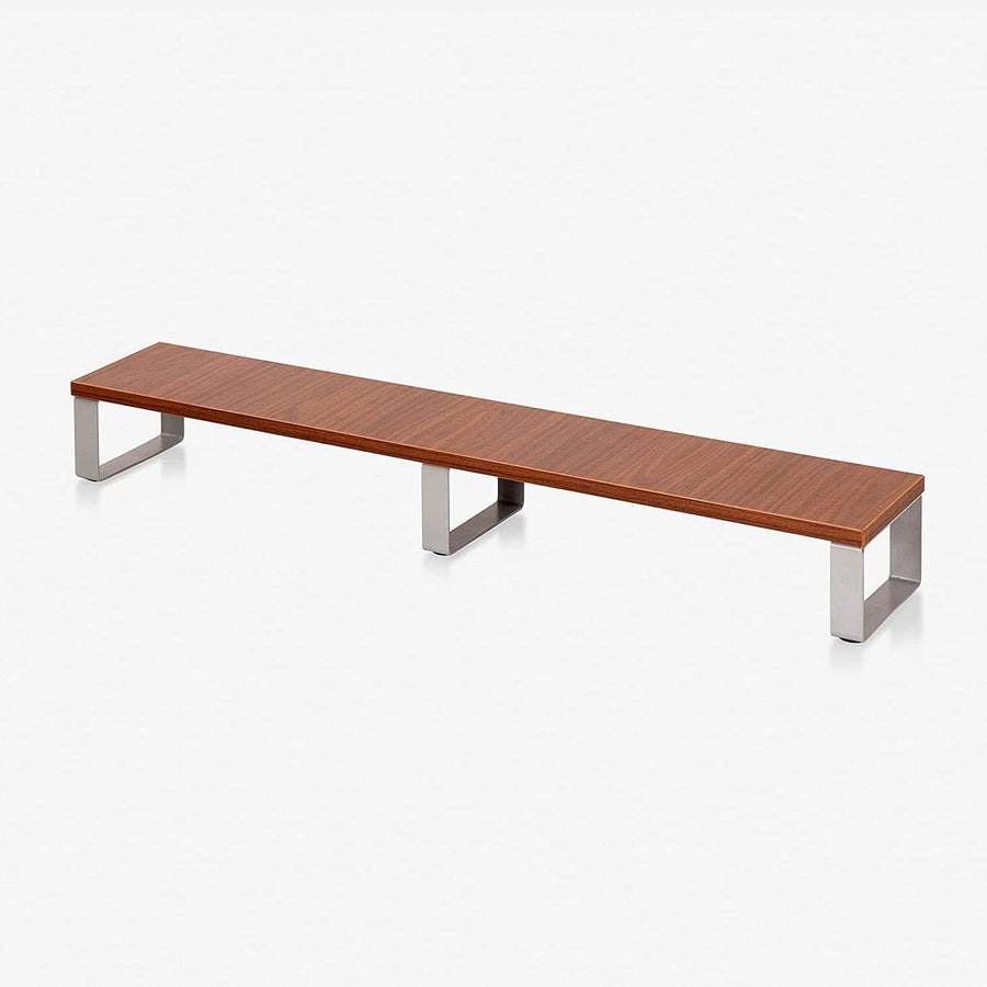 Dime Store Monitor Stand for Desk, Table, Studio | Monitor Riser Stand | Computer Stand | Laptop Stand (100x21x11.25 cm, Brown) Dime Store