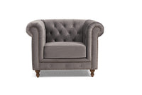 Thumbnail for Wooden Modern Chesterfield Sofa for Living Room, Office Or Hallway, Single Seater Sofa for Bedroom Dime Store