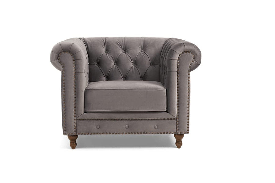 Wooden Modern Chesterfield Sofa for Living Room, Office Or Hallway, Single Seater Sofa for Bedroom Dime Store