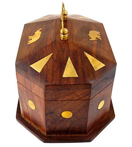 Wooden Jewelry , Makeup Box Organizer - Classical Wood Jewelry Box Jewelry Storage Box Case Holder Jewellery Organizer for Women Accessories Dime Store