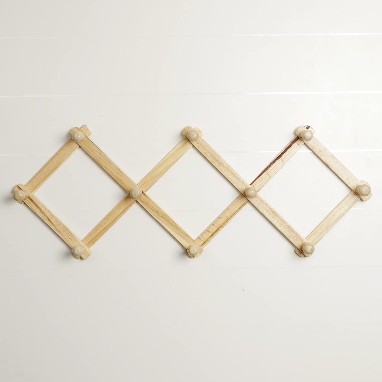 Wooden Expandable Peg Rack Wall Hanger Hooks for Cloths Key & Bathroom Hanger Home Decoration Dime Store