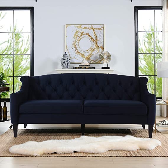 Wooden 3 Seater Chesterfield Well Living Bertina 3 Seater Upholstery Button Tufted Sofa for Living Room, Offices, Bedroom, Hallway Dime Store