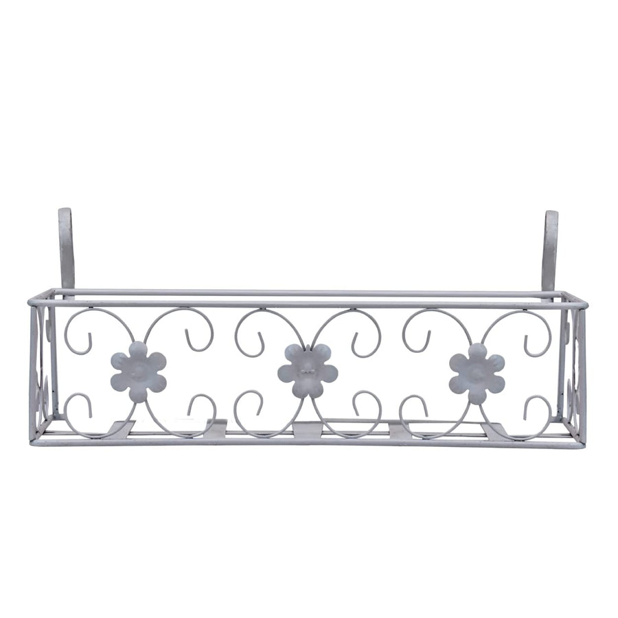 Dime Store Hanging Basket for Railing Fence Over The Balcony Grill Rack Terrace Railing Basket, Plant Hanging Holder Indoor Outdoor Plant Stand Dime Store