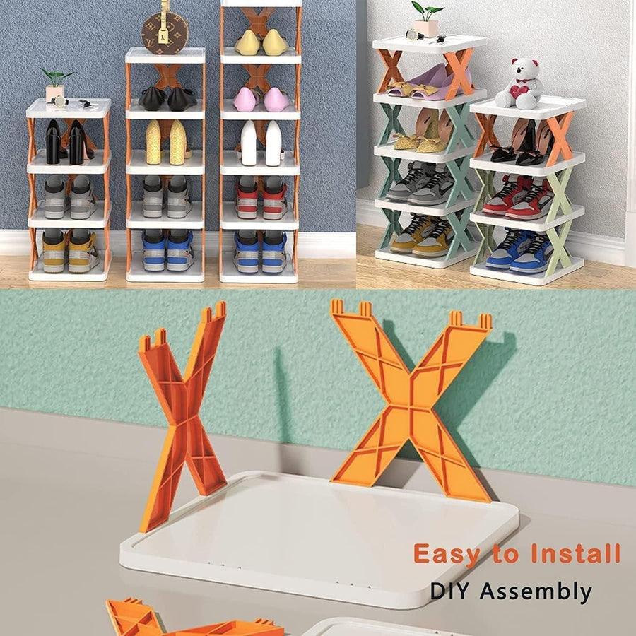4 Tier Shoe Rack For Home (Strong Plastic) Easily Washable Roposo Clout