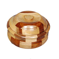 Thumbnail for Wooden Casserole / Chapati Box for Kitchen , Hotpot Roti Box | Serving Casserole Set | Hotpot for Chapati | Dining Table Decoration Item Dime Store