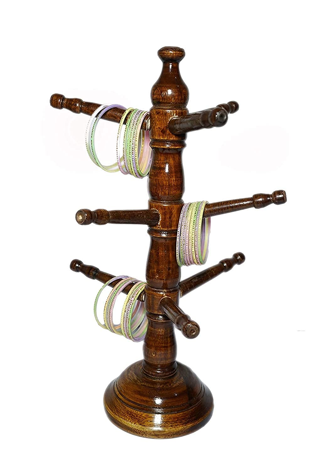 Wooden Tree Shaped Bangle Stand for Storage Bangles & jewel Organizer Display Organizer, Bracelet Holder for Jewelry Dime Store