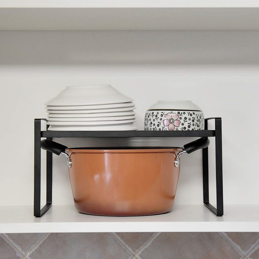 Stackable Kitchen Cabinet and Counter Shelf Organizer | Multipurpose Pantry Bedroom Bathroom Storage Racks Dime Store