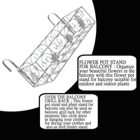 Thumbnail for Dime Store Hanging Basket for Railing Fence Over The Balcony Grill Rack Terrace Railing Basket, Plant Hanging Holder Indoor Outdoor Plant Stand Dime Store