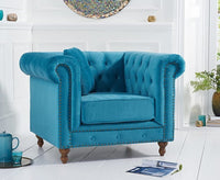 Thumbnail for Wooden Modern Chesterfield Sofa for Living Room, Office Or Hallway, Single Seater Sofa for Bedroom Dime Store