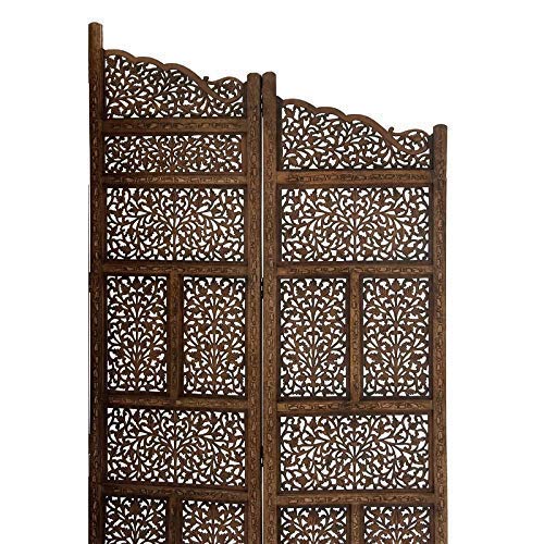 Wooden Handcrafted Partition for Living Room | Wooden Room Divider for Living Room | Wooden Partition for Office & Room | Wooden Room Separator Dime Store