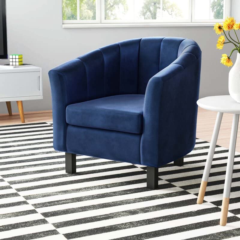 Wooden Sofa Upholstered Arm Chair Wingback Chair for Living Room High Back Wing Chair Cushioned Lounge Chair Single Seater Set of 2 Dime Store