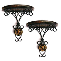 Thumbnail for Wall Bracket & Wrought Iron Fancy Home Decor Items Rack / Floating Book Shelves for Living Room, Bedroom,Kitchen Corner Wall Shelf Dime Store