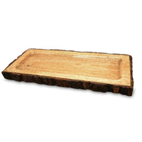 Thumbnail for Sheesham Wooden Tray, Multipurpose Handmade & Handcrafted Serving Tray, Rectangular Wooden Nested Platter - Size (37 x 17 x 2.5cm) Dime Store