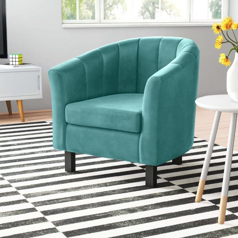 Wooden Sofa Upholstered Arm Chair Wingback Chair for Living Room High Back Wing Chair Cushioned Lounge Chair Single Seater Set of 2 Dime Store