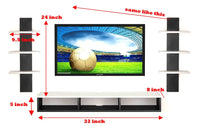 Thumbnail for Dime Store Wooden Foldable Wall Mounted TV Unit, Cabinet, with TV Stand Unit Wall Shelf for Living Room Wall Set Top Box Shelf Stand/TV Cabinet for Wall/Set Top Box Holder for Home/Living Room Ideal for TV Dime Store