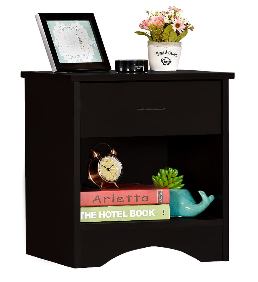 Bedside Table for Bedroom with Drawer Storage Side Table for Office Table Books Magazine Storage Organizer/Cabinet Shelves/End Table with Shelves Dime Store