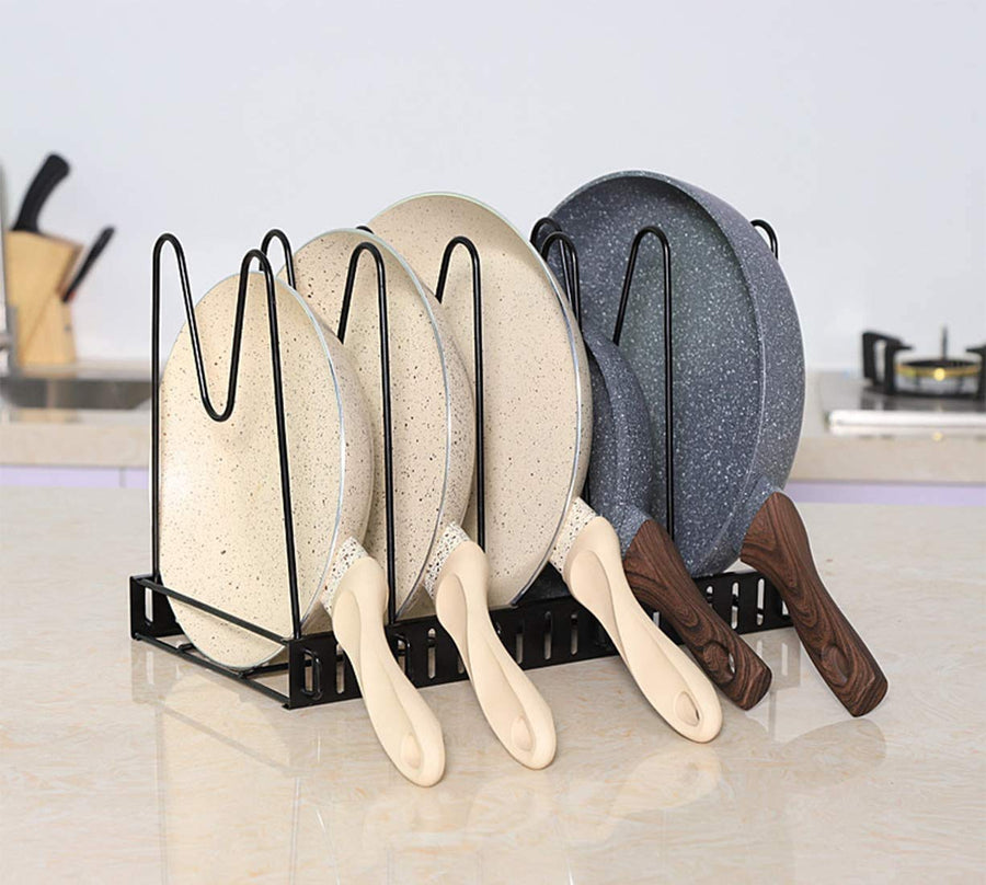 Pot Rack Organizer Kitchen Organizer, 8 & 5 Tiers Adjustable Pots And Pans Organizer, Large Pot Lid Holders Pan Rack For Kitchen Cabinet Counter Dime Store