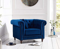 Thumbnail for Wooden Modern Chesterfield Sofa for Living Room, Office Or Hallway, Single Seater Sofa for Bedroom Dime Store