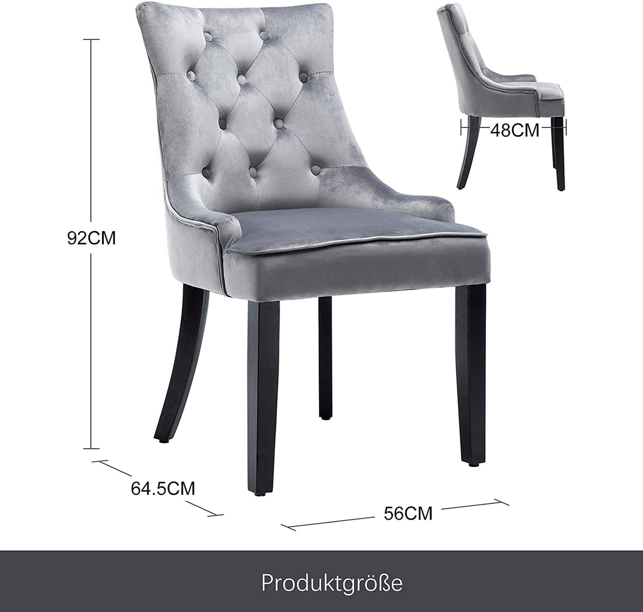 Wooden Office Chair Handmade Button Tufted Teak Wood Wingback Chairs , Chair for Dining Table Dime Store