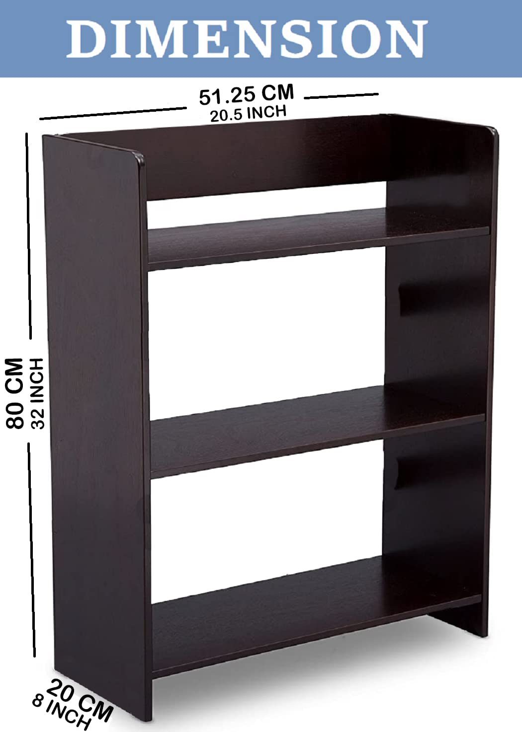 Dime Store Wooden Book Shelf for Home Library Kids | Home Multipurpose Cabinet Standing Book Rack Bookshelf (Medium) Dime Store