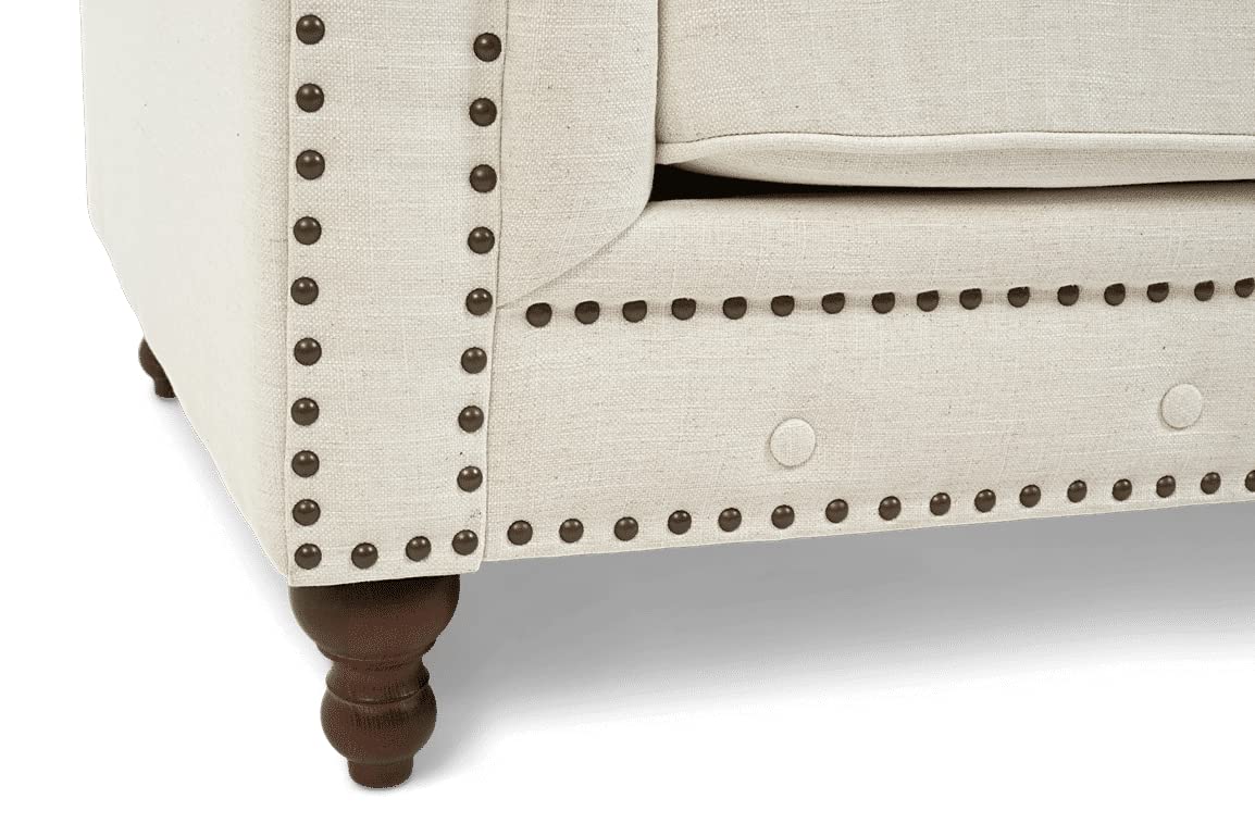 Wooden 2 Seater Chesterfield Sofa for Livingroom, Bedroom & Office | Modern Arm Chesterfield Sofa for Hallway Dime Store