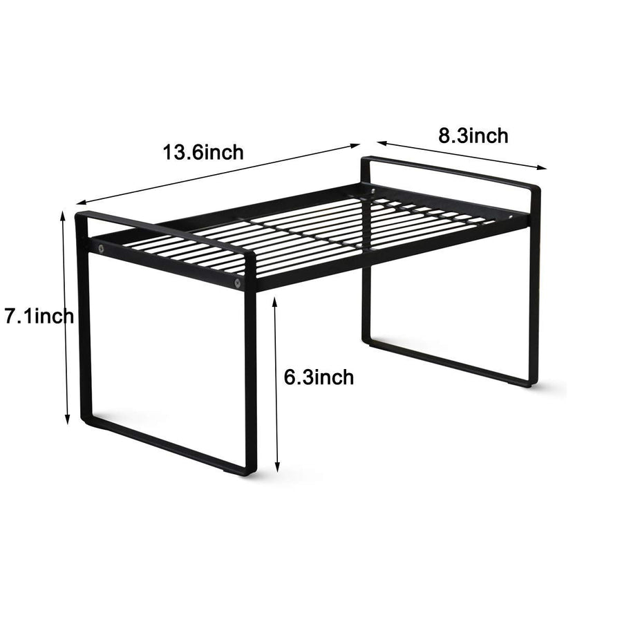 Stackable Kitchen Cabinet and Counter Shelf Organizer | Multipurpose Pantry Bedroom Bathroom Storage Racks Dime Store