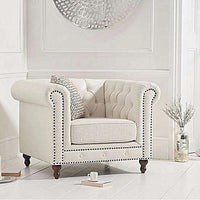 Thumbnail for Wooden Modern Chesterfield Sofa for Living Room, Office Or Hallway, Single Seater Sofa for Bedroom Dime Store