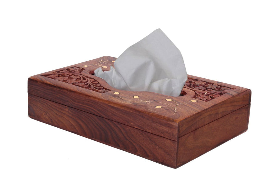 Wooden Handmade Napkin Holder Square Tissue Holder for Restaurant. Hotels, Office & Home Dime Store