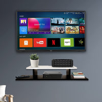 Thumbnail for Dime Store Set Top Box Holder/Set Top Box Stand for Wall Mount Wall Shelf TV Unit Stand (Dual Tone, Black and White) Dime Store