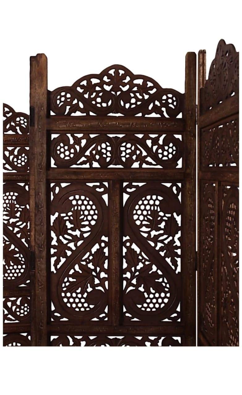 Wooden Partition for Living Room Wall Screen Room Divider , Portable Room Separator Traditional Handicrafts Screen Separator Dime Store