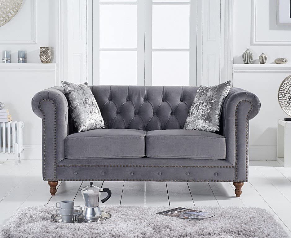 Wooden 2 Seater Chesterfield Sofa for Livingroom, Bedroom & Office | Modern Arm Chesterfield Sofa for Hallway Dime Store