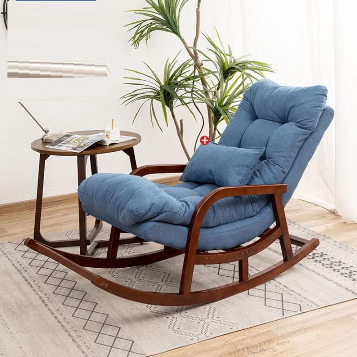 Wooden Rocking Chair for Living room & bedroom | Easy chair Rolling Swing Chair | Chair for Grandparents , Recliner Relaxation Dime Store