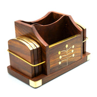 Thumbnail for Wooden Handmade Napkin Holder cum Cutlery Holder Decorative and Stylish Wooden Tissue Box for Car, Home, Office Desk, Bathroom and Cafeteria Dime Store