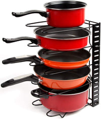 Thumbnail for Pot Rack Organizer Kitchen Organizer, 8 & 5 Tiers Adjustable Pots And Pans Organizer, Large Pot Lid Holders Pan Rack For Kitchen Cabinet Counter Dime Store