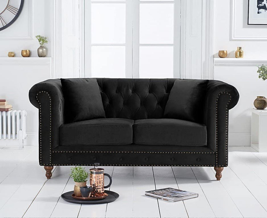Wooden 2 Seater Chesterfield Sofa for Livingroom, Bedroom & Office | Modern Arm Chesterfield Sofa for Hallway Dime Store