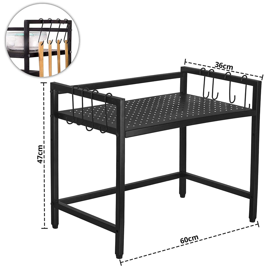 Universal Microwave Stand Oven Stand for Counter Top and Wall Mount Kitchen Shelf Organizer Dime Store