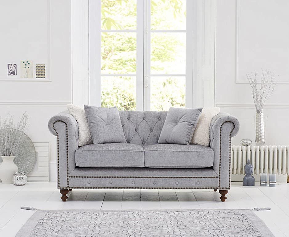 Wooden 2 Seater Chesterfield Sofa for Livingroom, Bedroom & Office | Modern Arm Chesterfield Sofa for Hallway Dime Store