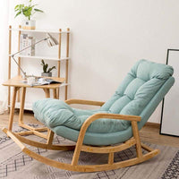 Thumbnail for Wooden Rocking Chair for Living room & bedroom | Easy chair Rolling Swing Chair | Chair for Grandparents , Recliner Relaxation Dime Store