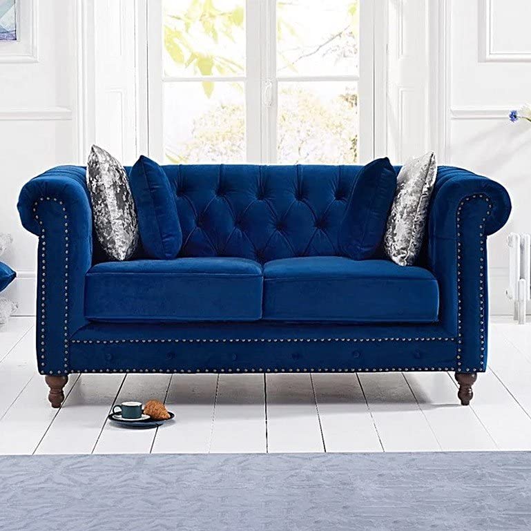 Wooden 2 Seater Chesterfield Sofa for Livingroom, Bedroom & Office | Modern Arm Chesterfield Sofa for Hallway Dime Store