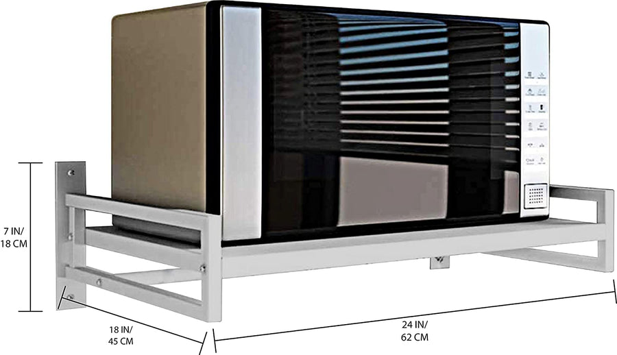Universal Microwave Stand Oven Stand for Counter Top and Wall Mount Kitchen Organizer Shelf Dime Store