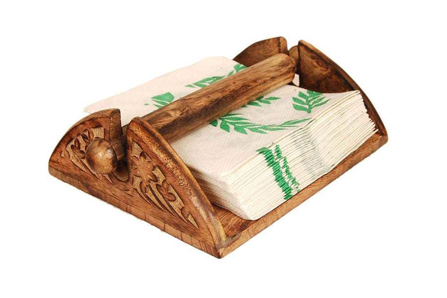 Antique Wooden Carved Tissue Paper Holder Decorative and Stylish Wooden Tissue Box for Car, Facial Paper Napkin Holder Case Dime Store