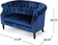 Thumbnail for Wood 2 Seater Chesterfield Sofa Modern Design Sofa for Livingroom & hallway | Couch for Bedroom | Home Furniture Decorative Sofa Dime Store