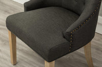 Thumbnail for Wooden Office Chair Handmade Button Tufted Teak Wood Wingback Chairs , Chair for Dining Table Dime Store