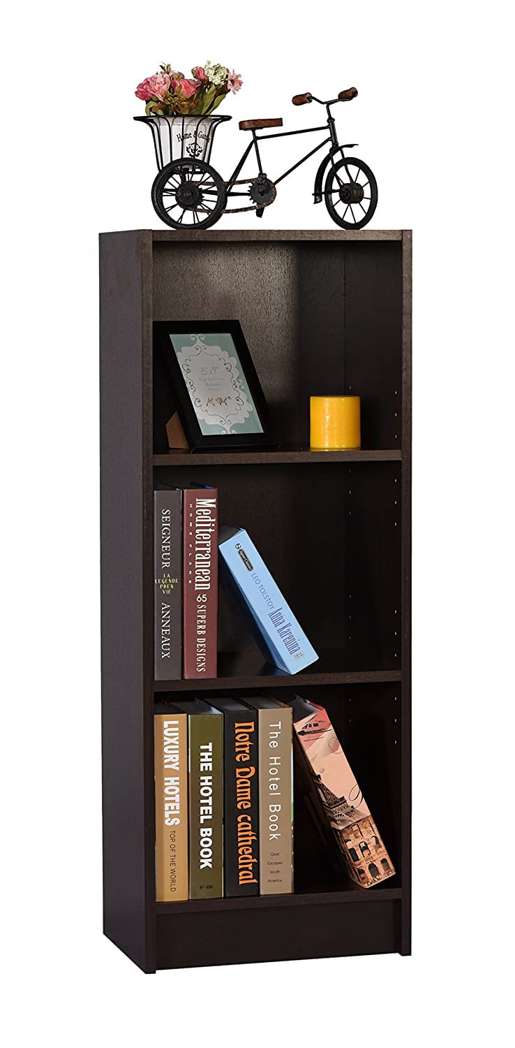 Dime Store Engineered Wood Book Shelf Book Case Storage Rack for Home Office Library (3 Tier) Dime Store